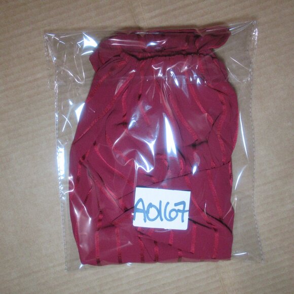 Cropped Burgundy Long-Sleeve Blouse | Size Small - Picture 11 of 11